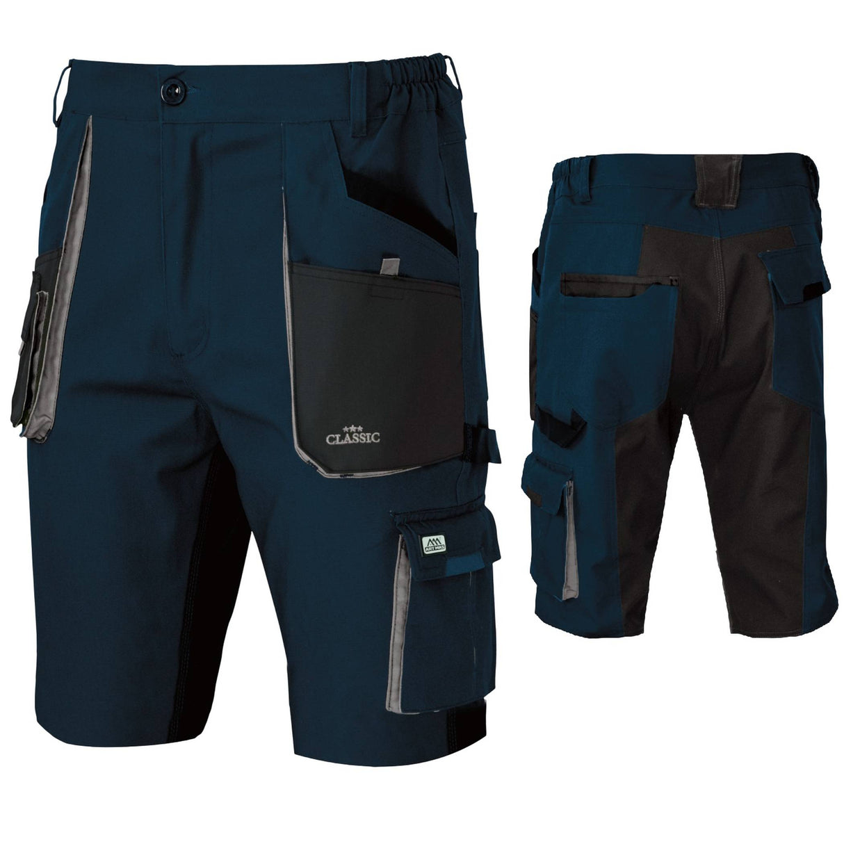 Arbeitsshorts Stretch Arbeitshose CLASSIC Berufsbekleidung Shorts SLIM blau