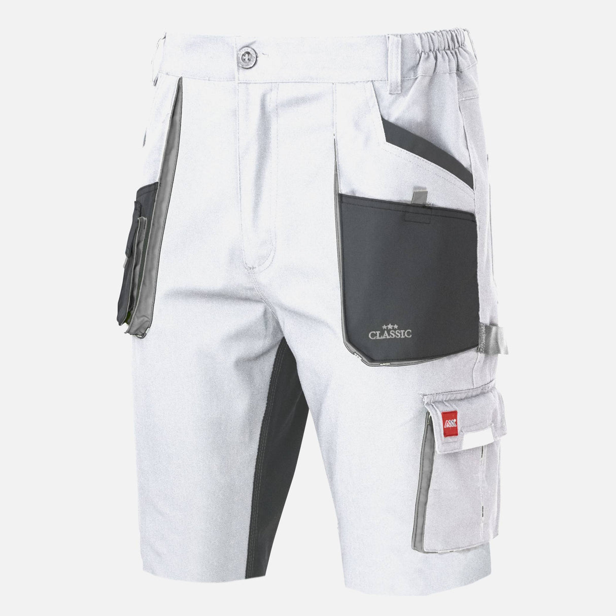 Arbeitsshorts Stretch Arbeitshose CLASSIC Berufsbekleidung Shorts SLIM Weiß