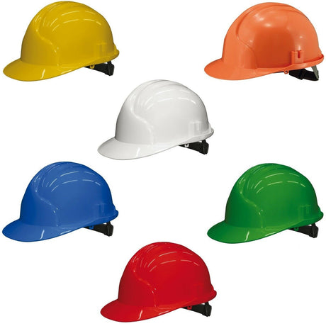 Bauhelm-Schutzhelm-Helm-Bauarbeiterhelm-Arbeitshelm-blau-gelb-gruen-rot-orange-weiss-overview-raw-pol