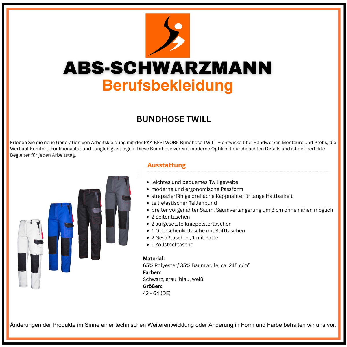 Beschreibungen_Hose_Twill_Craftland
