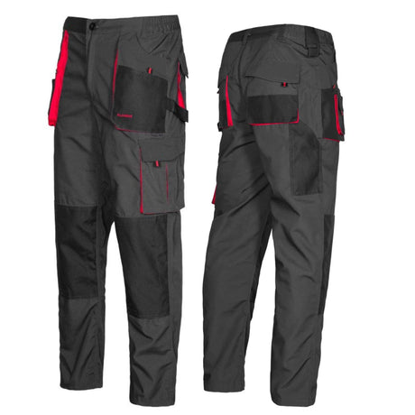 Arbeitskleidung-Classic-Arbeitshose-schwarz-rot-overview-artmas