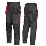 Arbeitskleidung-Classic-Arbeitshose-schwarz-rot-overview-artmas