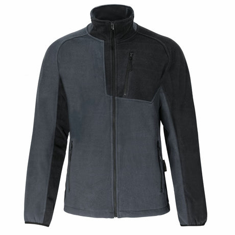 Fleecejacke-Arbeitsjacke-Arbeitspullover-Freizeitjacke-Fleece-Jacke-grau-front-artmas