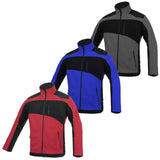 Fleecejacke-Arbeitsjacke-Jacke-Jocker-rot-grau-blau