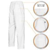 Kochhose-Baeckerhose-Gastronomiekleidung-Cargohose-weiss-back-details-portwest