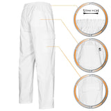 Kochhose-Baeckerhose-Gastronomiekleidung-Cargohose-weiss-back-details-portwest