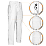 Kochhose-Baeckerhose-Gastronomiekleidung-Cargohose-weiss-front-details-portwest