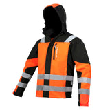 Softshelljacke orange (mit Kapuze) CLASSIC-VIS