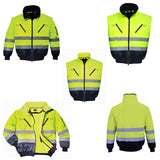 Warnschutzjacke-Arbeitsjacke-Winterjacke-Pilotenjacke-Warnjacke-4-in-1-gelb-details-portwest