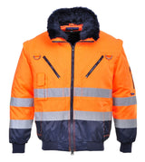 Warnschutzjacke-Arbeitsjacke-Winterjacke-Pilotenjacke-Warnjacke-4-in-1-orange-overview-portwest